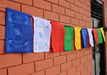 Windhorse Mantra Printed Prayer Flags in English - nepacrafts
