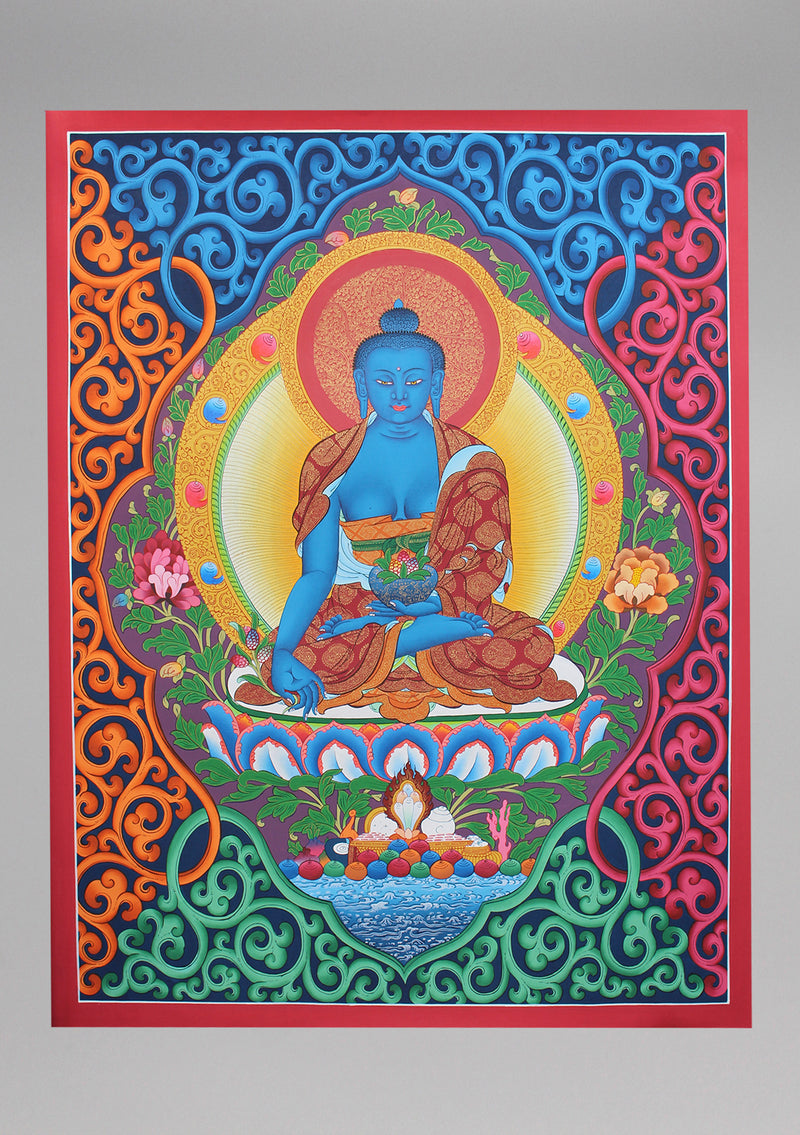 Medicine Healing Buddha Thangka Painting