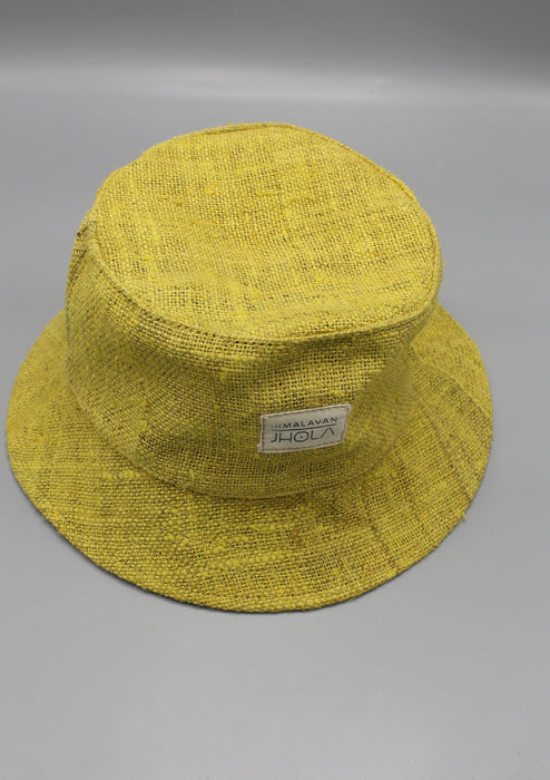 Earthy Natural Lemon Yellow Hemp Hat