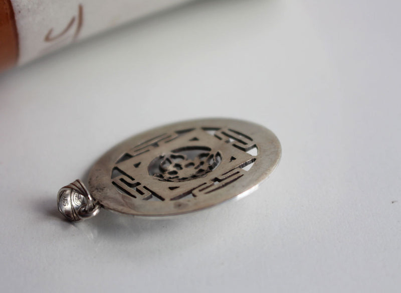 Fine Craft Silver Sterling 925 Mandala Pendant - nepacrafts