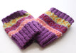 Handknitted Purple Multicolor Christmas Gift Short Legwarmers - nepacrafts