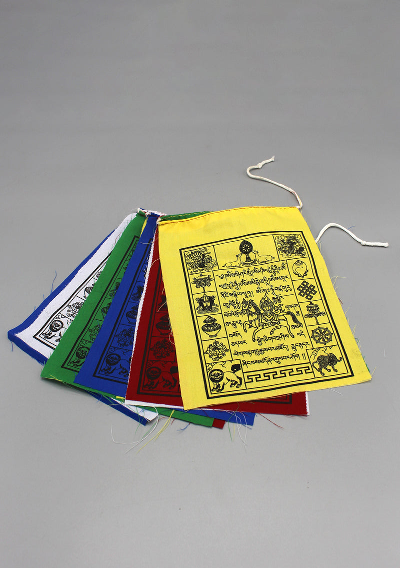 Auspicious Symbol Traditional Windhorse Prayer Flags
