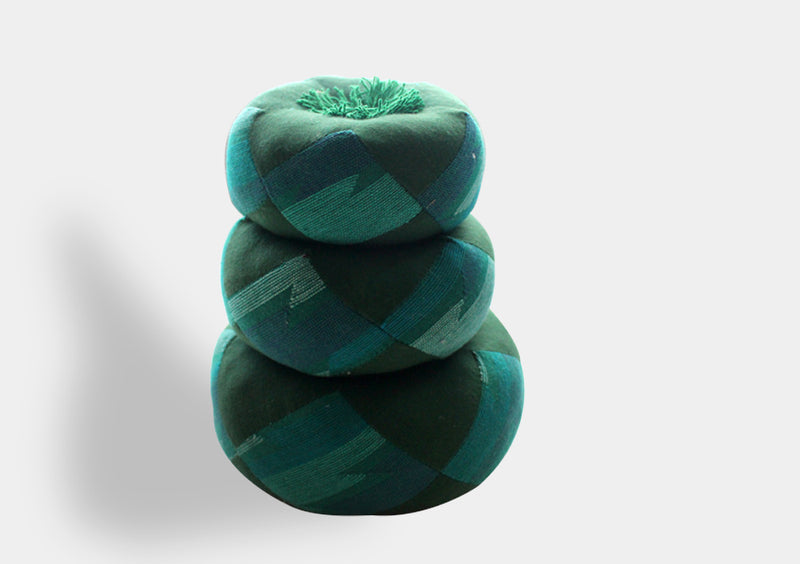 Fair Trade Green Singing Bowl Cushion-In Three Sizes - nepacrafts