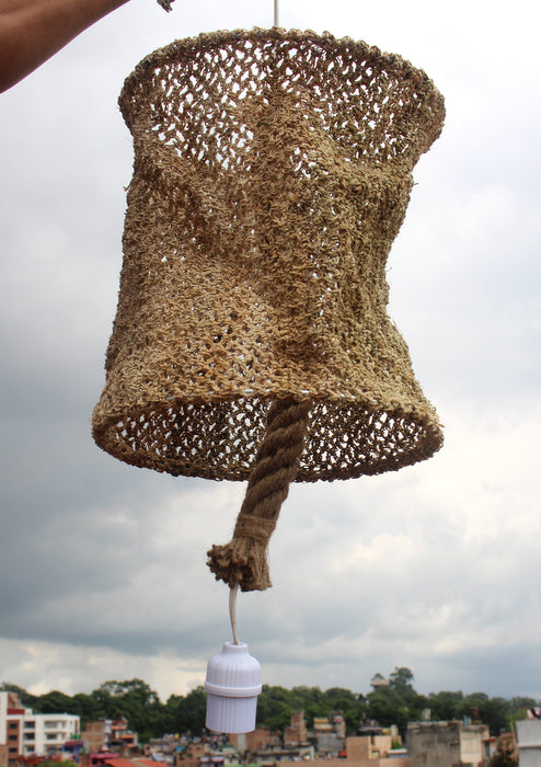 Nettle Lamp Shade with Rope Bulb Holder