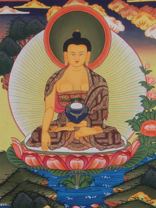 3.10 Beautifully Handpainted Tibetan Shakyamuni Buddha Thangka