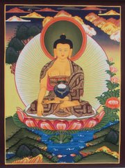 3.10 Beautifully Handpainted Tibetan Shakyamuni Buddha Thangka