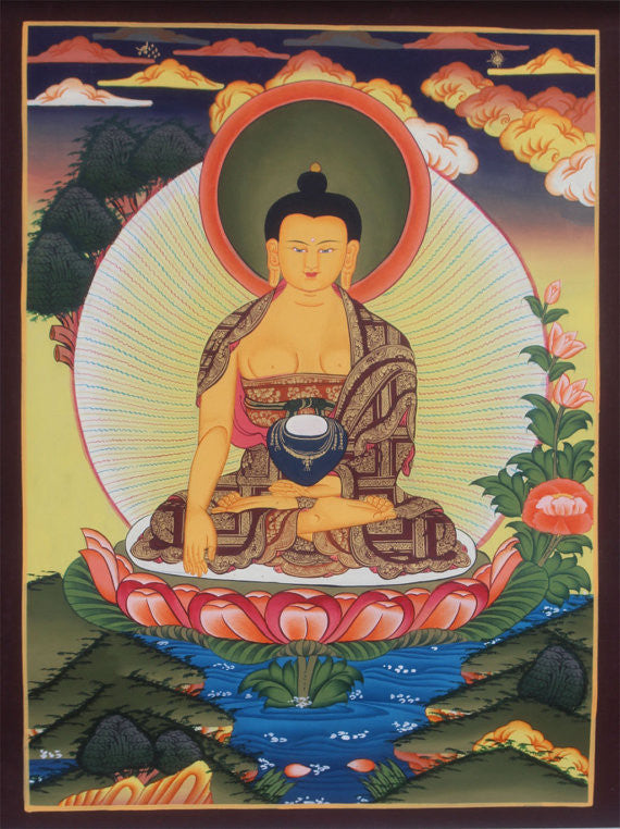 3.10 Beautifully Handpainted Tibetan Shakyamuni Buddha Thangka