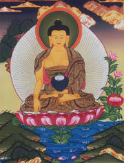 Thangka of the Shakyamuni Buddha 44x34cm