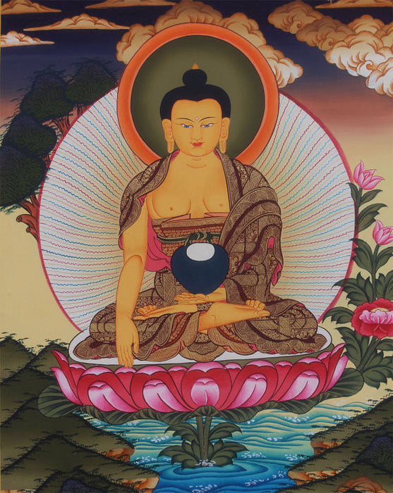 Shakyamuni Buddha Tibetan Thangka 45X35cm