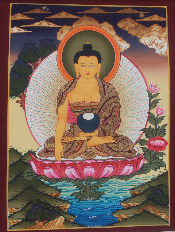 Shakyamuni Buddha Tibetan Thangka 45X35cm