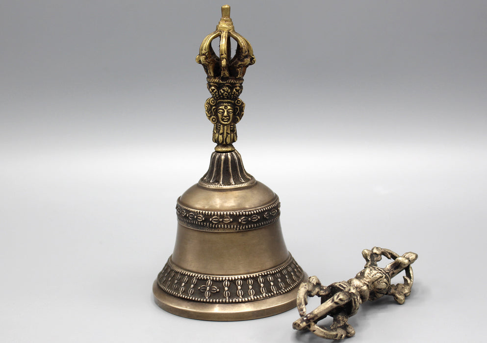 Buddhist Ritual Item Tibetan Bell and Dorjee Set - nepacrafts