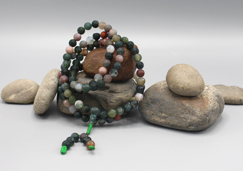 Mix Jade Tibetan Prayer Mala - nepacrafts