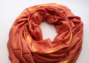 Orange Cotton Summer Scarf - nepacrafts