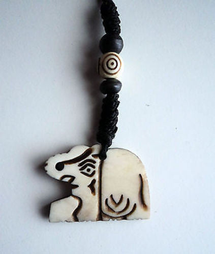 Handcarved Bone Elephant Keychain - nepacrafts