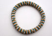 Green, Golden and White Beads Nepalese Roll on Bracelet - nepacrafts