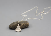 Hindu Lord Shiva Carving Sterling Silver Pendant - nepacrafts