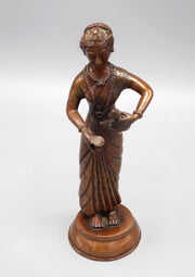 Beautiful Newari Katamari Copper Statue - nepacrafts