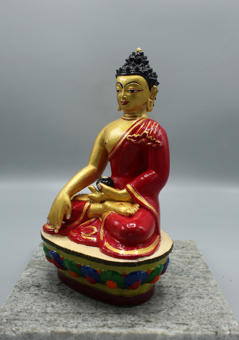 Shakyamuni Buddha Hand Painted Ceramic Statue