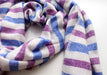 Diamond Weaved Blue and Purple Striped Pure Pashmina Shawl - nepacrafts