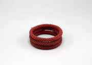Stylish Maroon Glass Beads Roll on Bracelet - nepacrafts