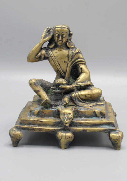 Bronze Antique Design Tibetan Yogi Milarepa Statue