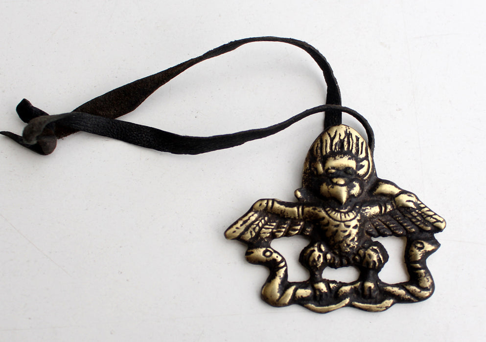 Brass Garuda/Chhepu Mini Halloween Pendant - nepacrafts