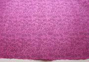 Black Flower and Leaf Printed Pink Handmade Gift Wrapping Lokta Paper Sheets - nepacrafts