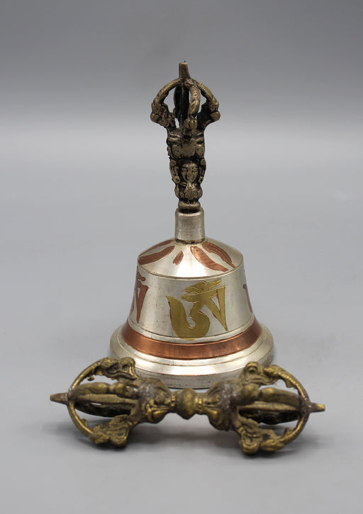 Tibetan Om and Buddha Eyes Bell and Dorjee Set - nepacrafts