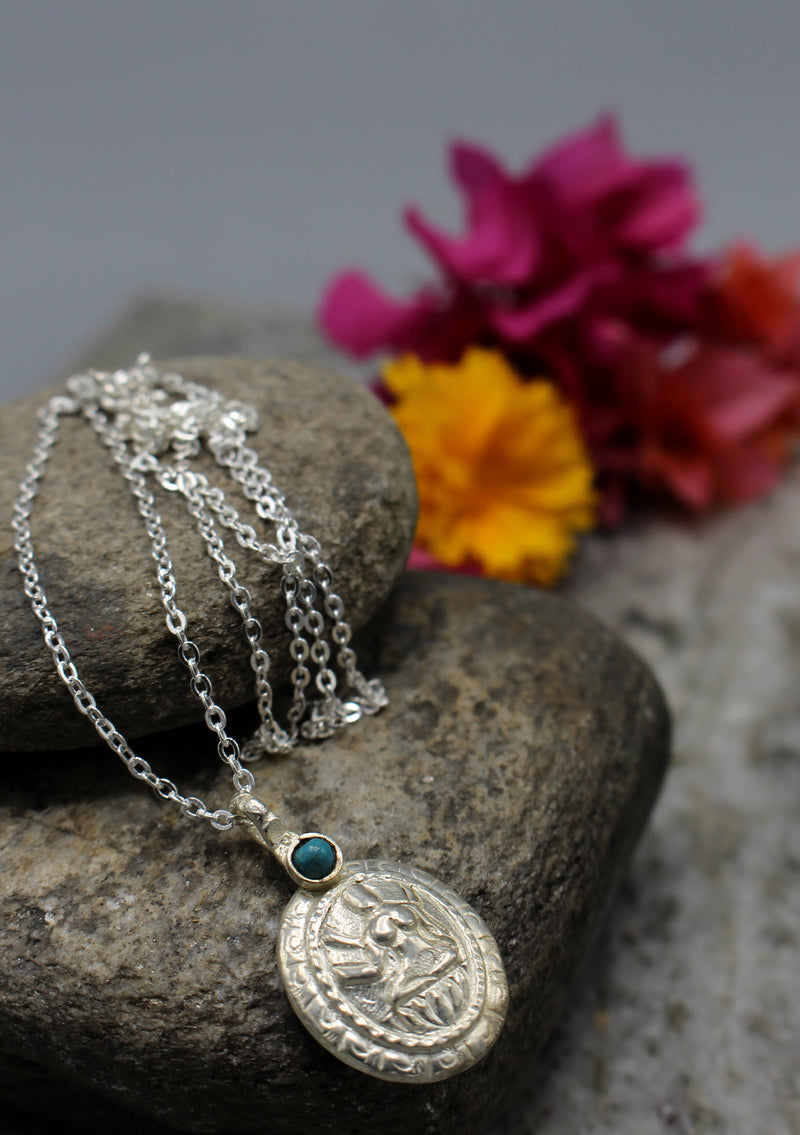 Laxmi Pendant with Turquoise Stone