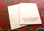 Om in a Concentric Circle Printed Lokta Paper Greeting Card - nepacrafts