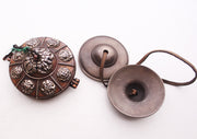 Tibetan Plain Meditation Tingsha with Cover - nepacrafts