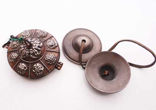 Tibetan Plain Meditation Tingsha with Cover - nepacrafts