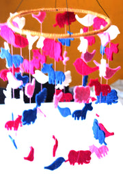 Cute Little Animals Felt Wool Ceiling Hanging, Nursery Hanging - nepacrafts