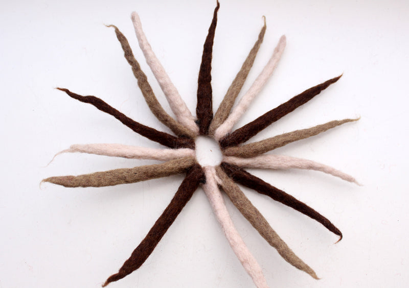 Merino Wool Felt Colorful Urchin Head Band - nepacrafts