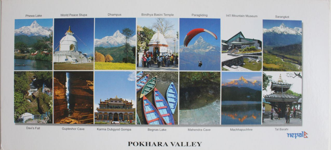 Majestic Pokhara Valley Panoramic Postcard Nepal - nepacrafts