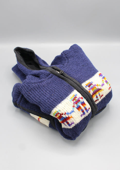 Hand Knitted Pure Woolen Children's Cardigan Sweater - nepacrafts