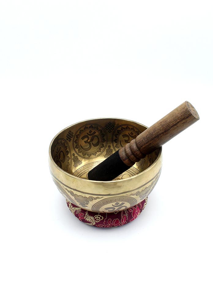 Fine Arts Cosmos  Flower Mandala Etched Singing Bowl- 6 inch