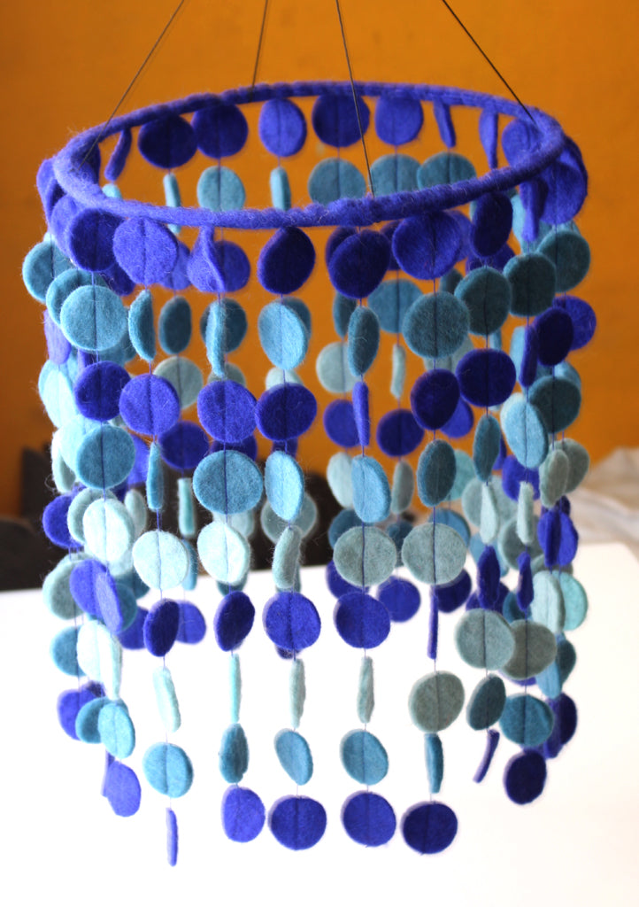 Mobile Felt Multicolor Ceiling Hanging, Nursery Hanging - nepacrafts