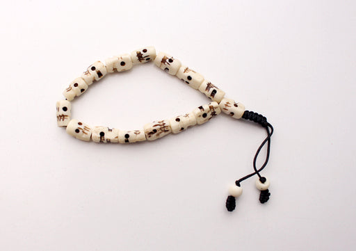 Unique Hand carved White Skull Wrist Bracelet - nepacrafts
