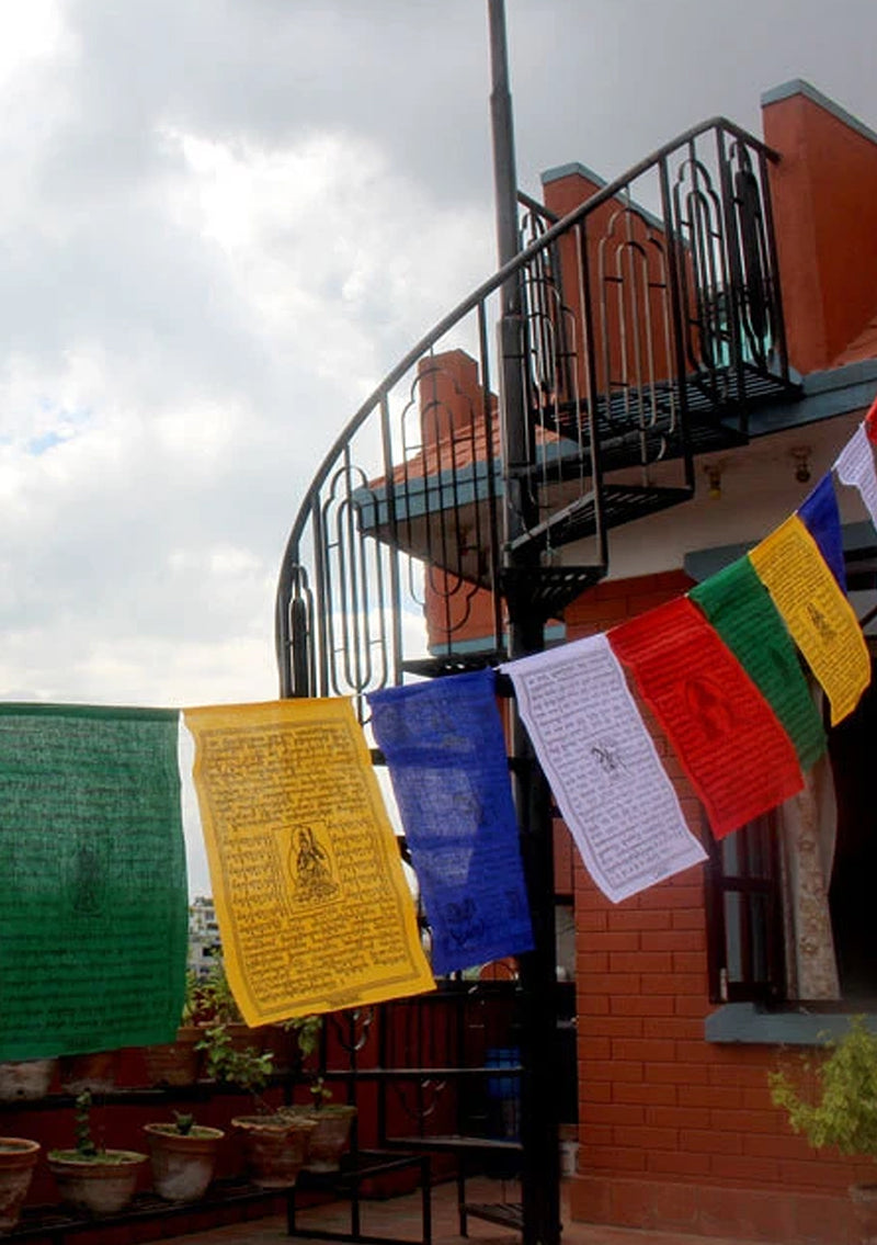 25 Large Cotton Tibetan Prayer Flags