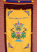 Heavy Embroidered Lotus and Eight Auspicious Symbol Silk Door Curtain - nepacrafts