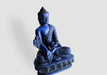 Dragon Carved Blue Color Resin Medicine Buddha Statue 5" - nepacrafts