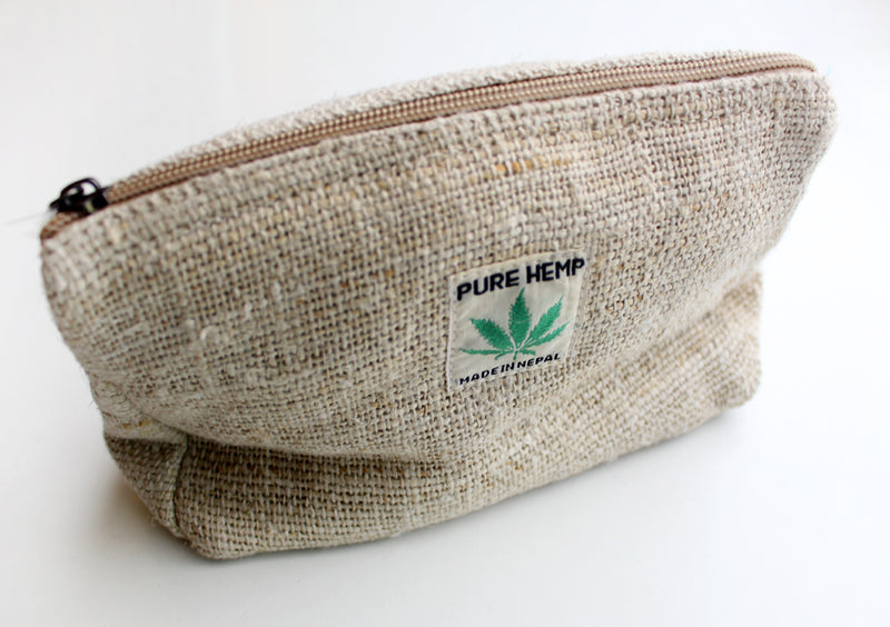 Hemp Money/Cosmetics Zipper Clutch Purse - nepacrafts