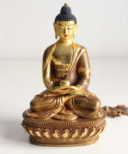 Partly Gold Plated Amitabha Buddha Statue - nepacrafts