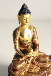 Partly Gold Plated Amitabha Buddha Statue - nepacrafts