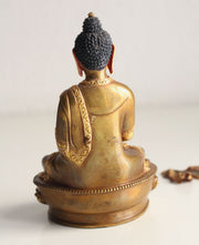 Partly Gold Plated Amitabha Buddha Statue - nepacrafts