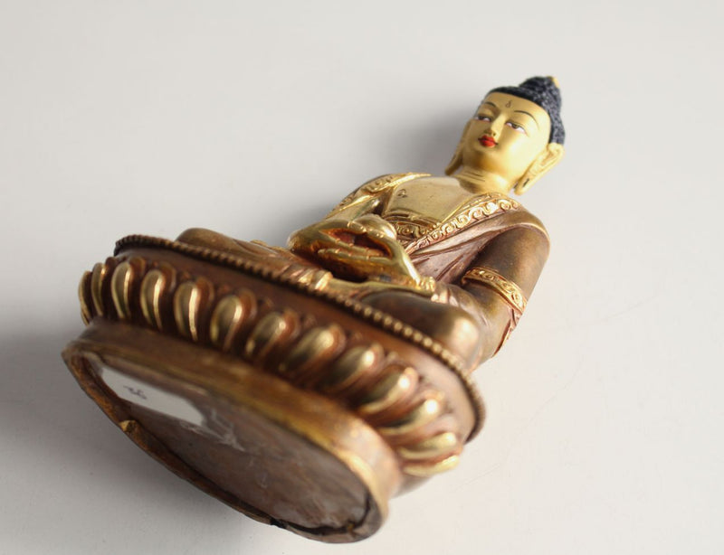 Partly Gold Plated Amitabha Buddha Statue - nepacrafts