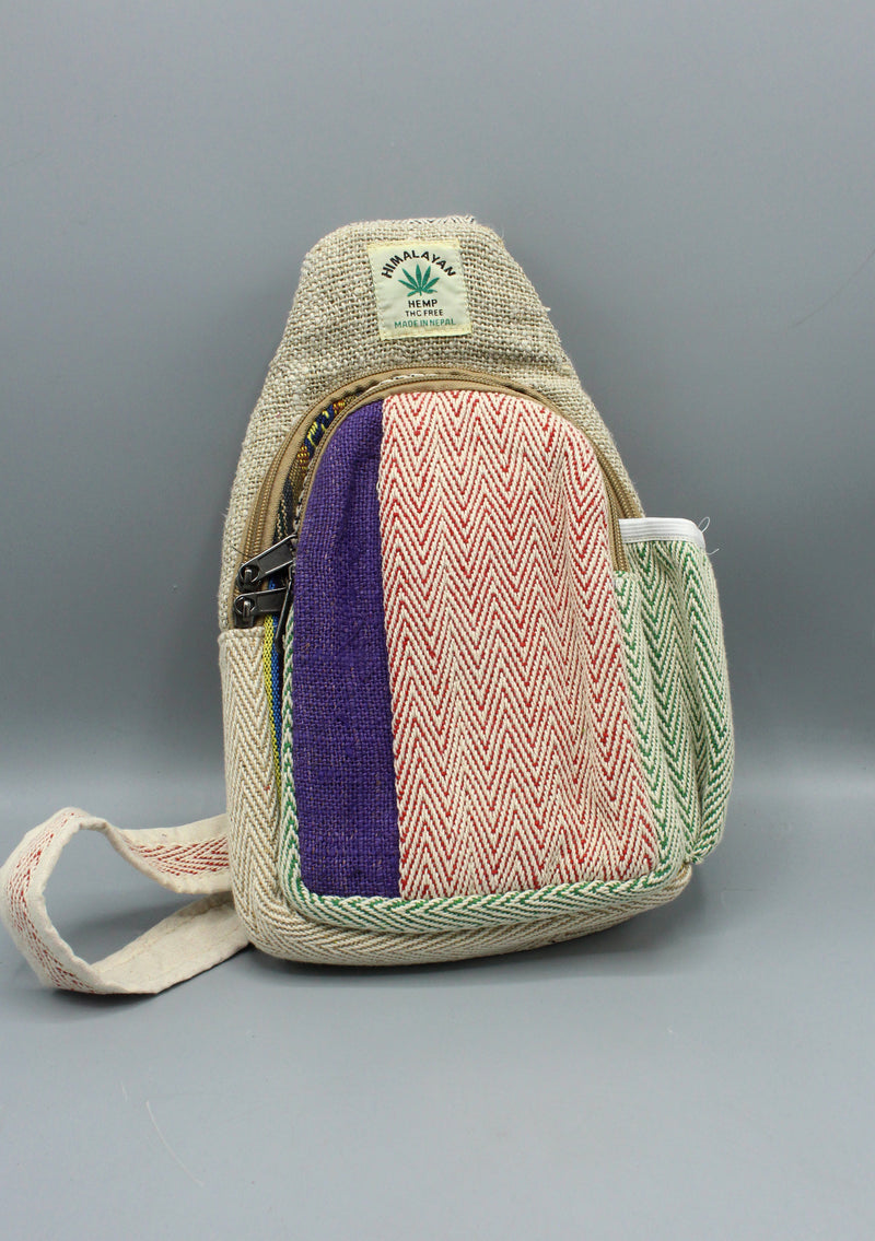 Hemp and Gheri Cotton Mix Natural Cross Travel Bag