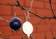 Elegant Lapis Lazuli Silver Sterling Earrings - nepacrafts