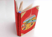 Two Women Working in Village Painted Lokta Paper Journal Book - nepacrafts